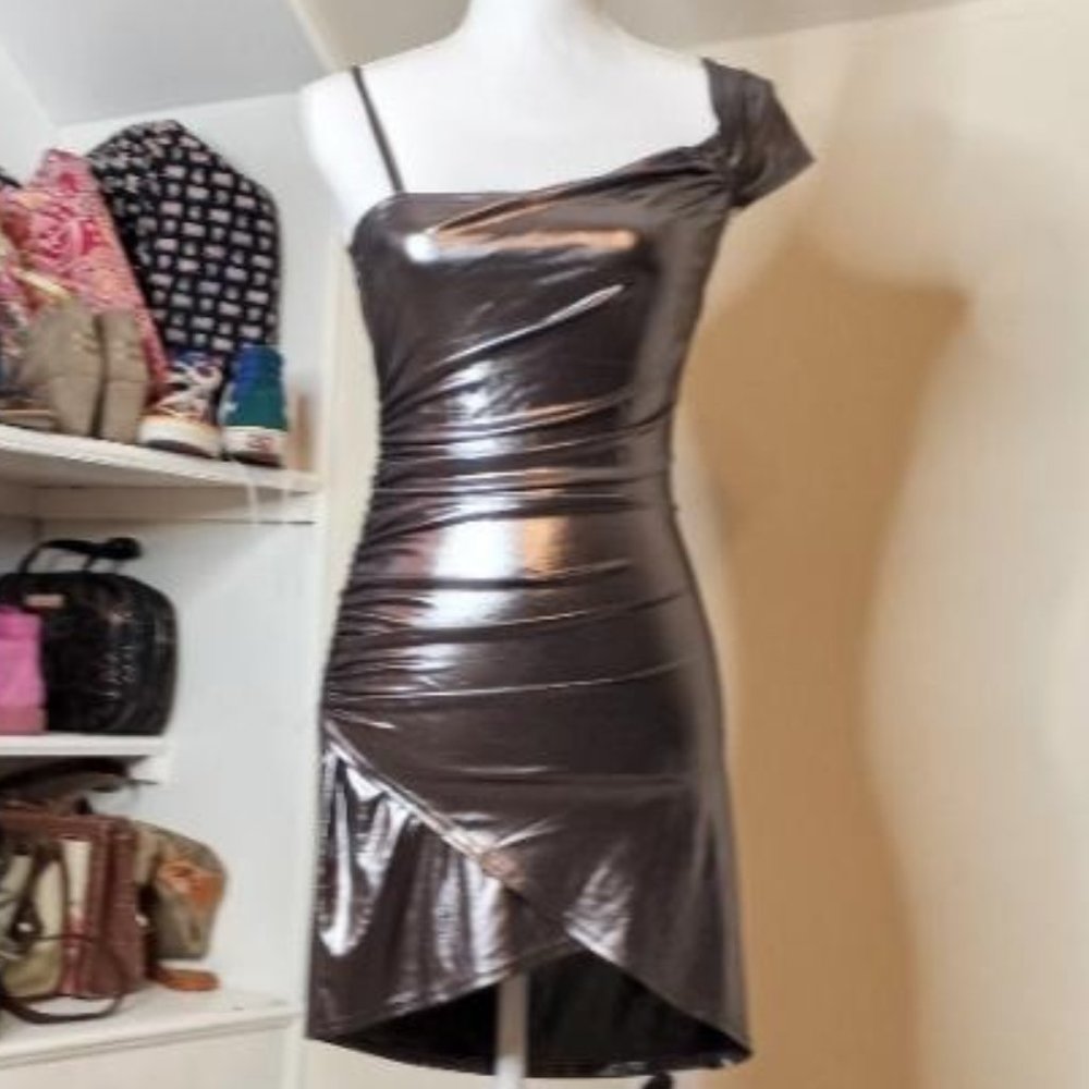 2B Bebe Metallic Mini Dress
